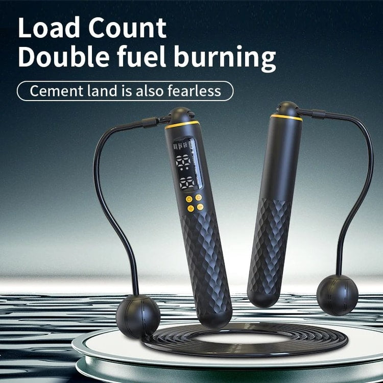 Rechargeable Digital Jump Rope with Calorie Counter – Adjustable Cordless Fitness Trainer