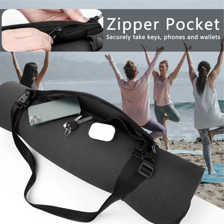Yoga Mat Bag with Pockets Adjustable Yoga Mat Carrier and Holder Strap